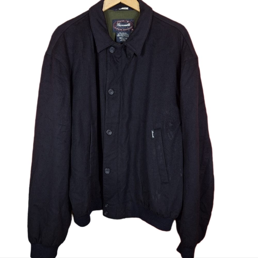 FACONNABLE mens wool bomber jacket size XL